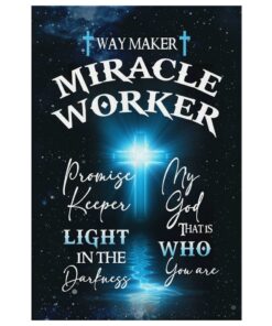 Way Maker Miracle Worker Cross Canvas Wall Art Prints