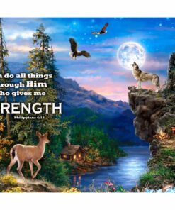 Welcome To The Woods Scripture Canvas Wall Art