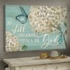 White Hydrangeas Painting Be Still And Know That I Am God Canvas Wall Art