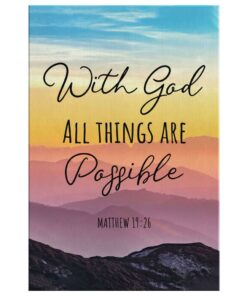 With God All Things Are Possible Matthew 1926 Canvas Wall Art Prints