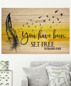 You Have Been Set Free Romans 622 Canvas Wall Art
