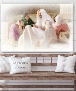 Young Women (White) Canvas Wall Art