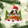 English Springer Spaniel In The Chimney Christmas Ornament Hanging Decor