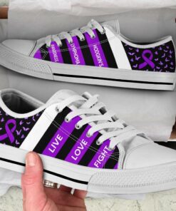 Hodgkin’s Lymphoma Shoes Plaid Low Top Shoes