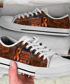 Multiple Sclerosis Shoes Awareness Walk Low Top Shoes