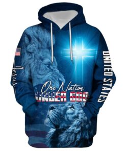 One Nation Under God Hoodie - 3D Printed Hoodie - Christmas Gift