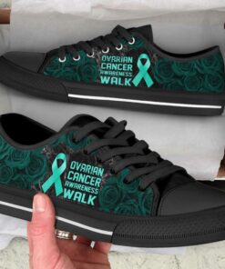 Ovarian Cancer Shoes Awareness Walk Low Top Shoes Canvas Shoes