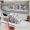 Parkinson's Shoes Live Love Fight License Plates Low Top Shoes Malalan