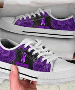 Purplestride Shoes Rose Flower Low Top Shoes