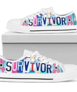 Survivor Breast Cancer Awareness Women's Sneaker Low Top Shoes