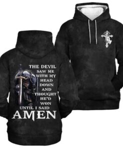 The Devil Saw Me With My Head Down Hoodies 3D Printed Hoodie - Christmas Gift