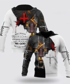 The Lion Cross Way Maker Miracle Worker Promise Keeper 3d Hoodies - Christmas Gift