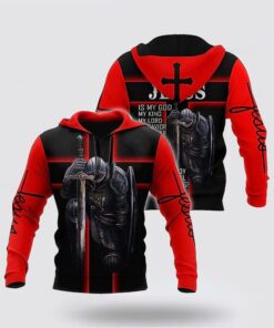 Warrior Jesus My God My King My Lord 3d Hoodies For Women Men - Christmas Gift
